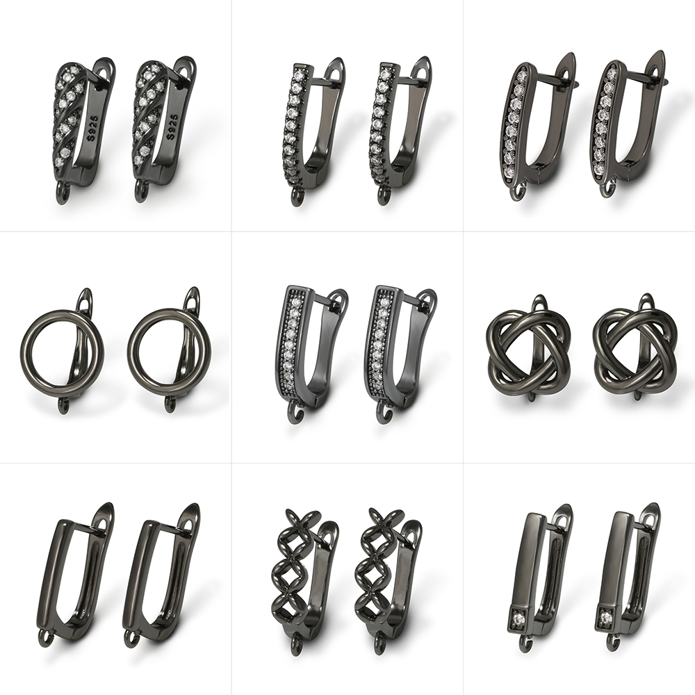 Jewelry Making Supplies - YANASI 1 пара черных латунных швенз