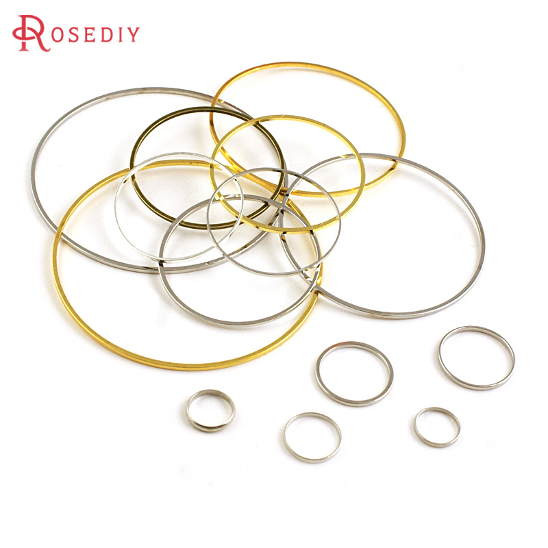 Jewelry Making Closed Jump Rings - Латунные круглые закрытые кольца, диаметр от