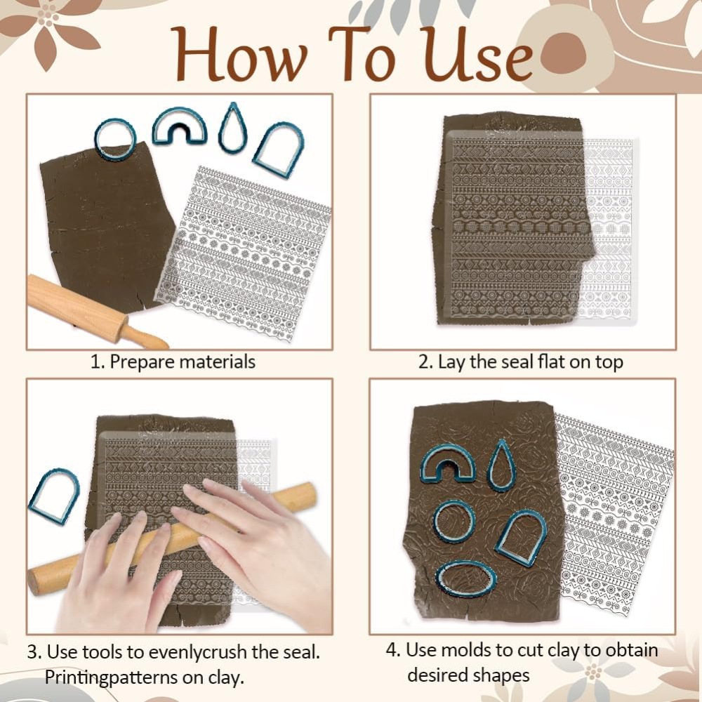 Текстильный геометрический сил – обзор и цена Jewelry Making In Clay