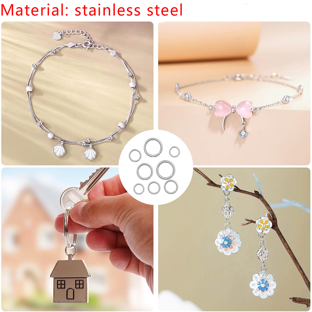1200 шт., кольца для прыжков и – обзор и цена Jewelry Making Closed Jump Rings