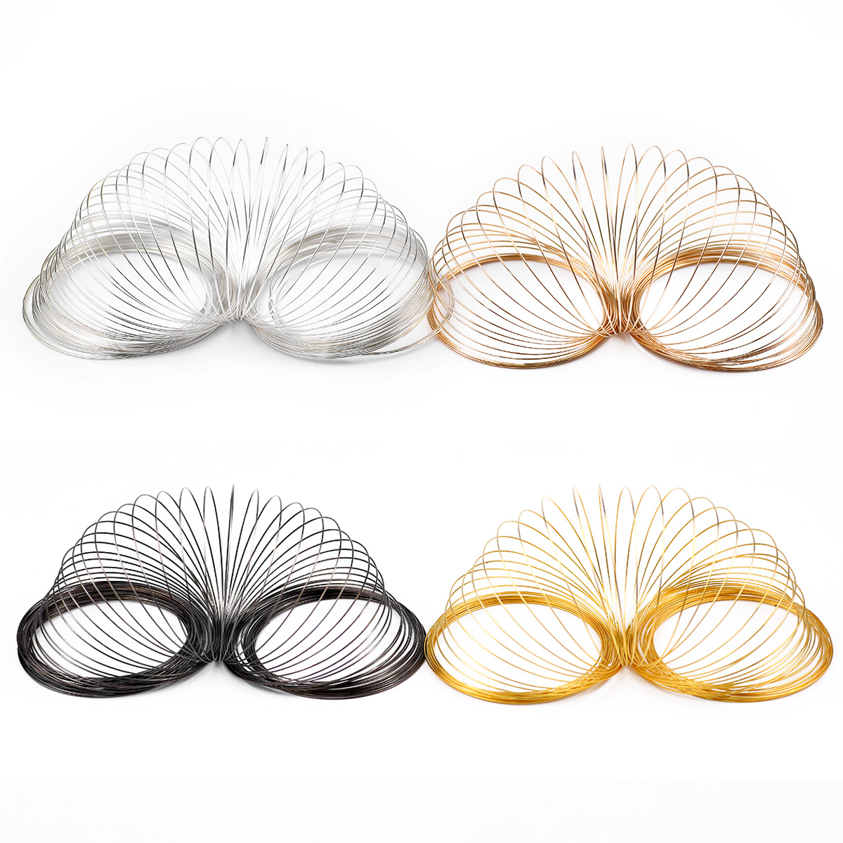 50 петлей/лот, 0,6 мм, стальна – обзор и цена Memory Wire Bracelet