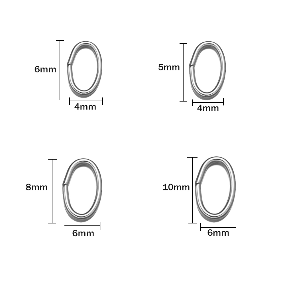 50 шт., 3 цвета, овальные откр – обзор и цена Jewelry Making Closed Jump Rings