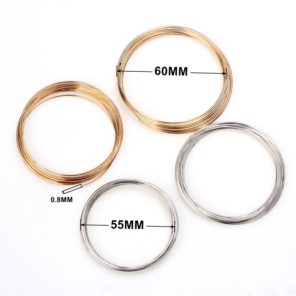 0,8 мм 55/60 мм родий/KC золот – обзор и цена Memory Wire Bracelet
