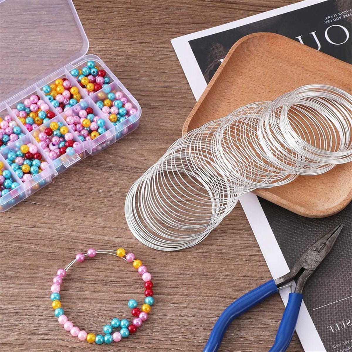 A008 100-петлевая ювелирная пр – обзор и цена Memory Wire Bracelet
